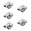 5Sets Silver Cups Nail Art Pen Washing Mixing Holders 11