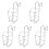 5Pcs Wall Mount Hand Rack Multifunctional Bottle Holder Silver 4