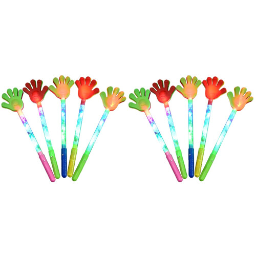 10Pcs Plastic Five-Finger Hand Clappers for Party Fun 2