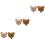 6Pcs Lightweight Plush Bear Wall Mount Hooks Adhesive Storage Hangers 6