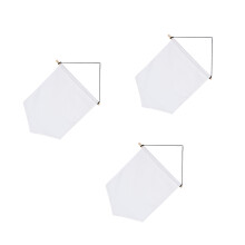 12Pcs White Bamboo Canvas Wall Banners for Pin Display and Home Decor