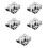 5Sets Silver Cups Nail Art Pen Washing Mixing Holders 7