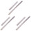 6Pcs Silver Stainless Ruler Metal Office School Use Double-Sided Scale 2