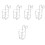 5Pcs Wall Mount Hand Rack Multifunctional Bottle Holder Silver 6