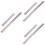 6Pcs Silver Stainless Ruler Metal Office School Use Double-Sided Scale 6