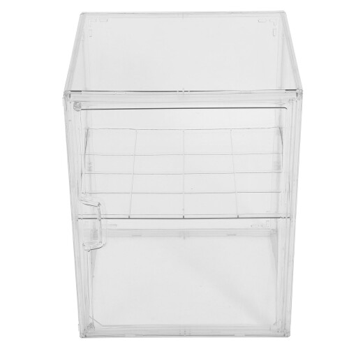 2Pcs Clear Double-Layer Bread Holder Acrylic Kitchen Counter Bread Box 1