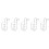 5Pcs Wall Mount Hand Rack Multifunctional Bottle Holder Silver 11