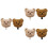 6Pcs Lightweight Plush Bear Wall Mount Hooks Adhesive Storage Hangers 7