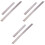 6Pcs Silver Stainless Ruler Metal Office School Use Double-Sided Scale 3