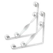 4 Pcs Wrought Iron White Triangle Table