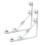 4 Pcs Wrought Iron White Triangle Table 1