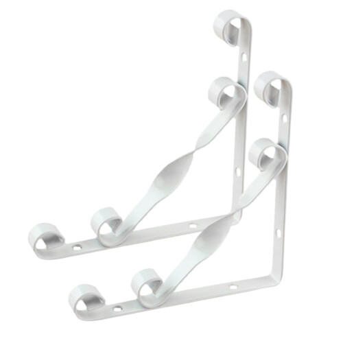 4 Pcs Wrought Iron White Triangle Table