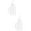 2Pcs Calf and Lamb Feeding Bottles White Plastic Anti-Bite Easy Clean 9