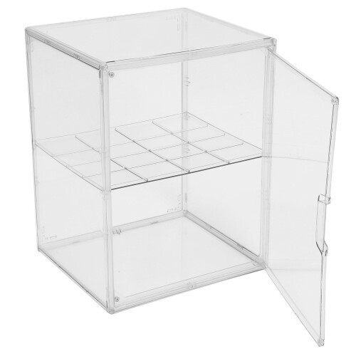 2Pcs Clear Double-Layer Bread Holder Acrylic Kitchen Counter Bread Box 2
