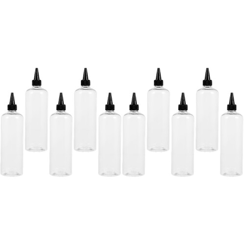 10Pcs Multi-Purpose Transparent Applicator Bottles for Hair Color 1