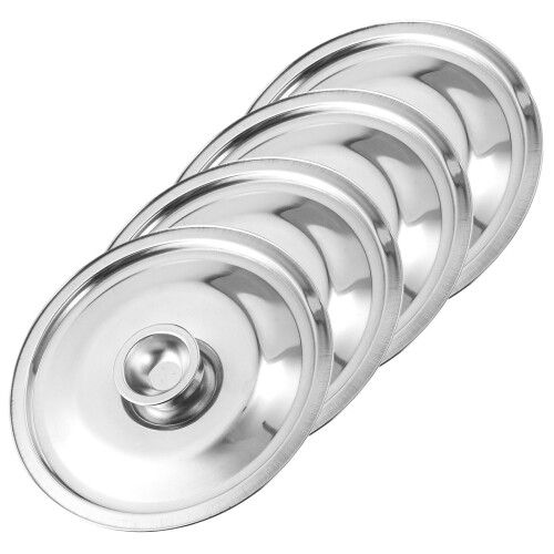 8Pcs Universal Stainless Steel Pot Lids Replacement Covers for Kitchen