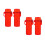 4Pcs Red Travel Lighter Case Protective Sleeve Lightweight Plastic 8