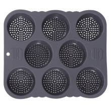 3Pcs Silicone Burger Mold 8-Cavity Nonstick Bread Pan for Kitchen