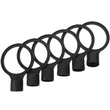 12Pcs Durable PVC Traffic Cone Connector Rings Black for Road Safety