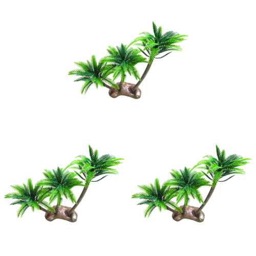 3Pcs Simulation Coconut Tree Models Creative Micro Landscape Ornaments 1