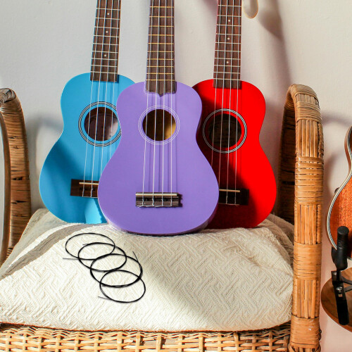 3Pcs Nylon Ukulele String Accessories in Black Color 2