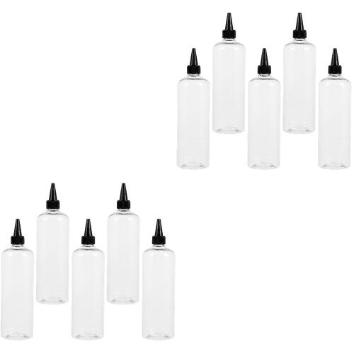 10Pcs Multi-Purpose Transparent Applicator Bottles for Hair Color 2