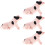 4Pcs Plastic Animal Model Light Yellow Realistic Pig Figurines 8