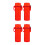 4Pcs Red Travel Lighter Case Protective Sleeve Lightweight Plastic 9