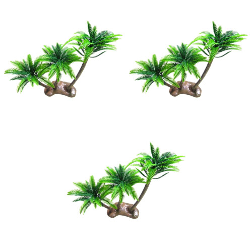 3Pcs Simulation Coconut Tree Models Creative Micro Landscape Ornaments 2