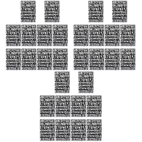 3 Pieces Letter Label Sticker Paper Backing Stickers 2