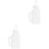 2Pcs Calf and Lamb Feeding Bottles White Plastic Anti-Bite Easy Clean 5