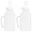 2Pcs Calf and Lamb Feeding Bottles White Plastic Anti-Bite Easy Clean 4