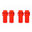 4Pcs Red Travel Lighter Case Protective Sleeve Lightweight Plastic 6