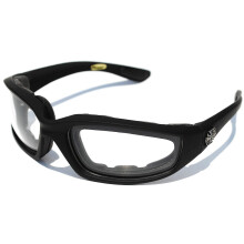 Motorcycle Goggles with Clear Lens UV Protection, Polarized Biker Riding Glasses Adjustable Fit