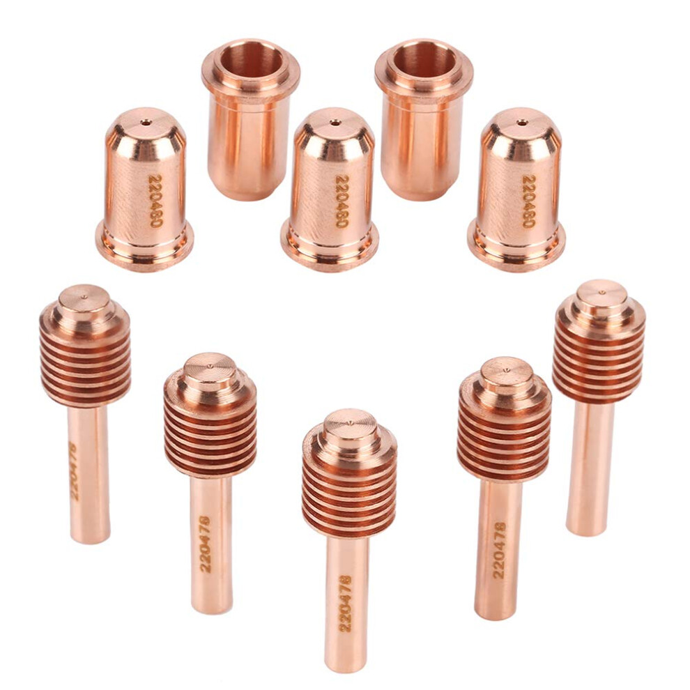 Max30 Plasma Cutter Consumables 5Pcs Electrodes And Copper Nozzle Tips For Precise Metal Cutting 9174973510574