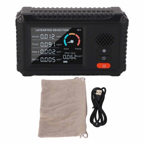 Tragbares Raumluftqualitätsmessgerät mit LCD-Bildschirm, 5V Batterie 2