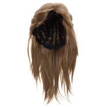 2Pcs Men’s Brown Curly 80S Wig Punk Rocker Cosplay Party Costume Prop