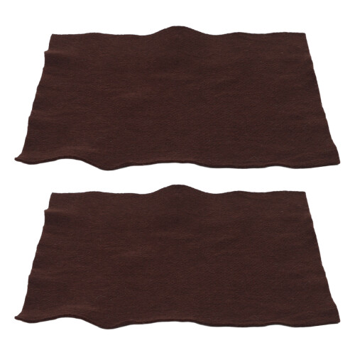 4Pcs Brown Wool Felt Sheets Stiffened Fabric for Drum Needle Felting