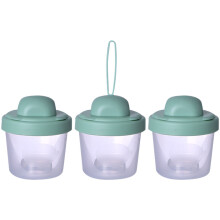 2Sets Food Grade PP 3-Layer Milk Powder Box Portable Snack Storage