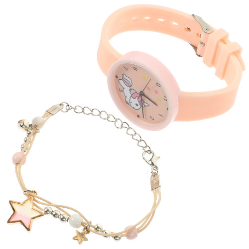 4Sets Lovely Kids Watch Cartoon Pattern Practical Gift for Students 1