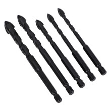 5PCS Masonry Drill Bits Set – Cemented Carbide, 6mm-12mm, 1/4in Hex Shank