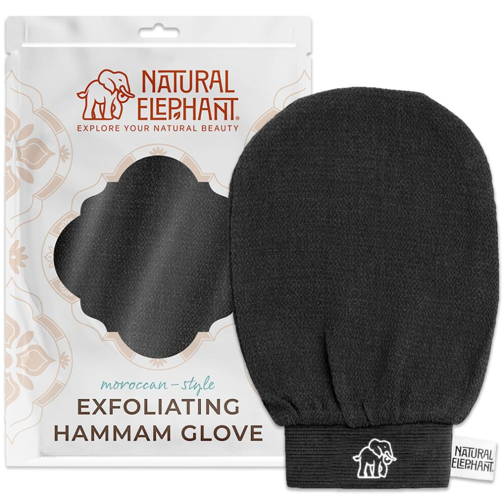Black Exfoliating Body Scrub Glove Authentic Moroccan Kessa Mitt For Spaquality Skin Renewal