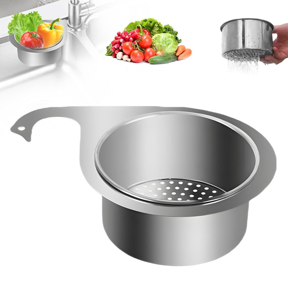 Kitchen Sink Strainer Basket 304 Stainless Steel Swan Design Triangular Corner Hanging Drain 9174973511236