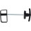 T Handle Lock for Shed and Barn, Black Powder Coated Security Set with Keys, RustResistant 2