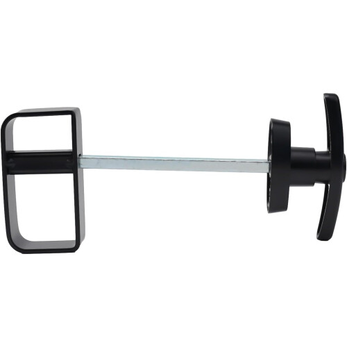 T Handle Lock for Shed and Barn, Black Powder Coated Security Set with Keys, RustResistant 1