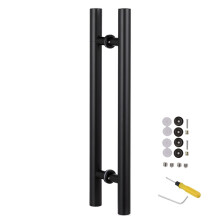 Heavy Duty Stainless Steel Door Pull Handle Matte Black 100cm for Wood Glass Metal Doors