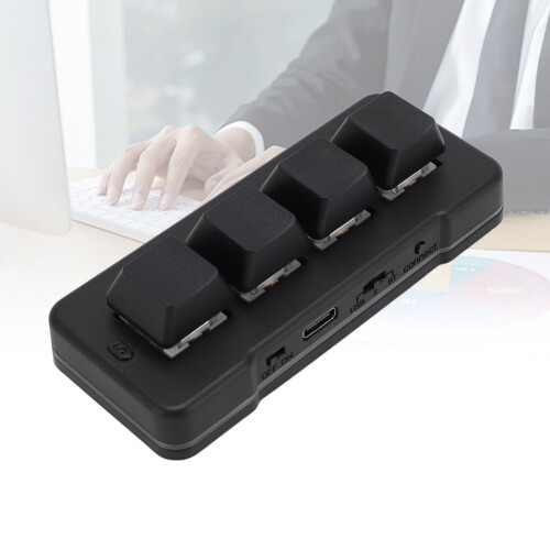 Wireless 2.4G Bluetooth Mechanical Macro Keyboard with RGB & 3 Modes