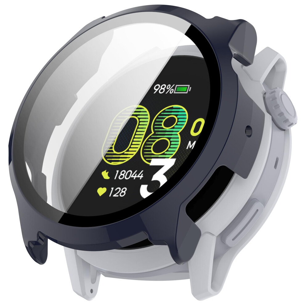 Watch Case With Tempered Glass Screen Protector Full Coverage Snapon For Coro Pace 4 Blue 9070919986468