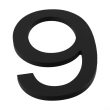 8 Inch Black Floating House Numbers, Modern WeatherResistant Address Sign for Home Gate