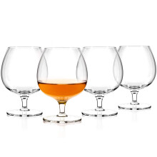 Set of 4 Crystal Brandy Glasses 12oz Cognac Snifter Set Handcrafted Lead for Spirits